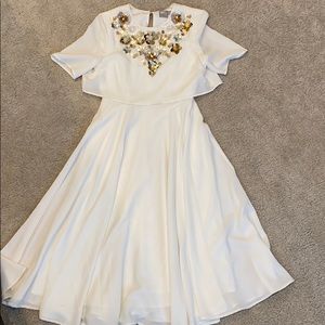 White dress with sequin neckline